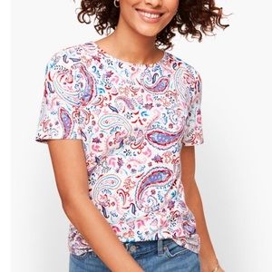 Cotton Crewneck Tee - PAISLEY